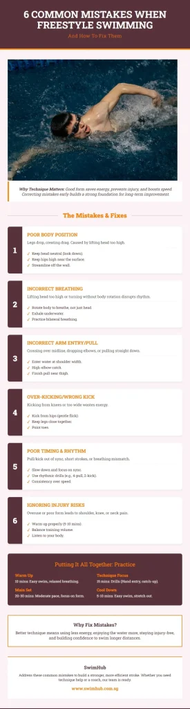 common mistakes in freestyle swimming